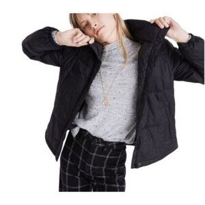 MADEWELL Travel Buddy Packable Puffer Jacket Black PrimaLoft Cropped